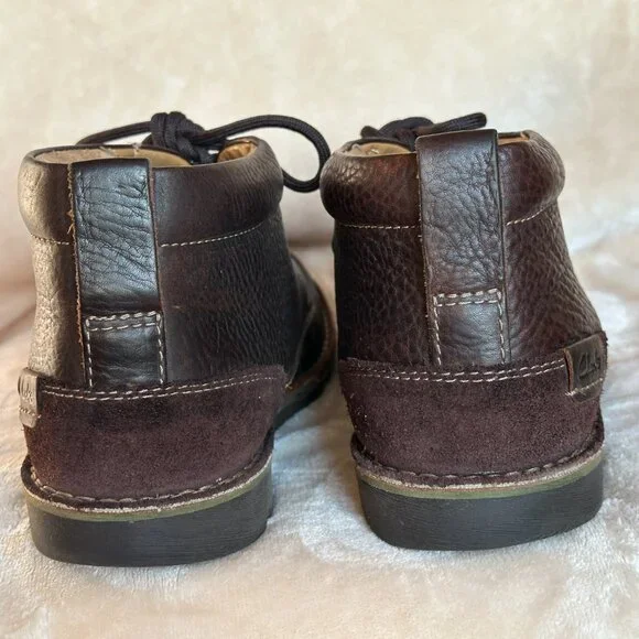 Clarks Edgewick Mid Chukka Boots Men's Size 13M Oiled Brown Leather - Picture 10 of 14